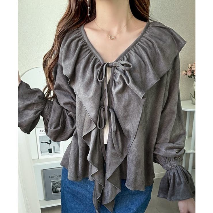 【mily bilet】ひらりと可憐に、上品フェミニン。フェイクスエード前開きリ… | Classical Elf  | 詳細画像7 