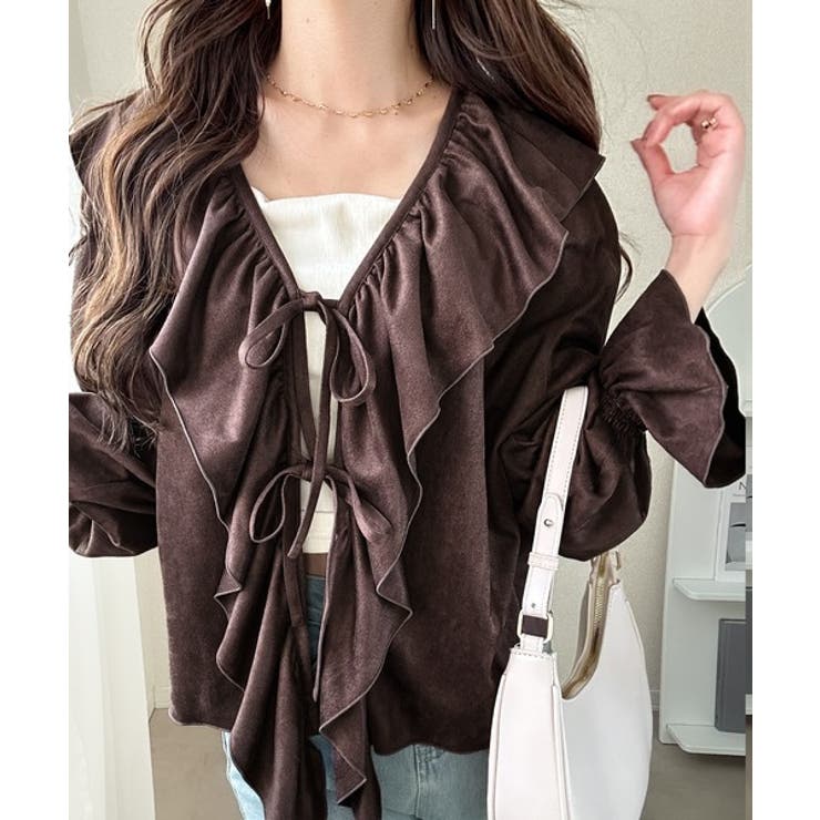 【mily bilet】ひらりと可憐に、上品フェミニン。フェイクスエード前開きリ… | Classical Elf  | 詳細画像14 