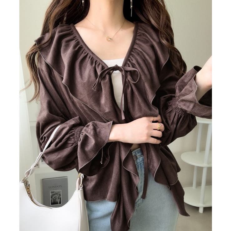 【mily bilet】ひらりと可憐に、上品フェミニン。フェイクスエード前開きリ… | Classical Elf  | 詳細画像18 