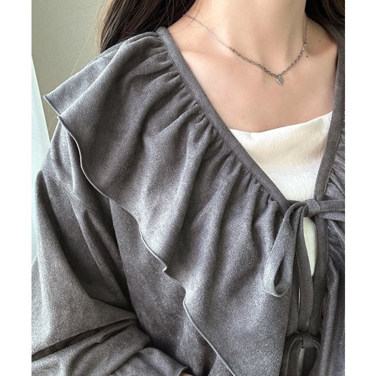 【mily bilet】ひらりと可憐に、上品フェミニン。フェイクスエード前開きリ… | Classical Elf  | 詳細画像29 