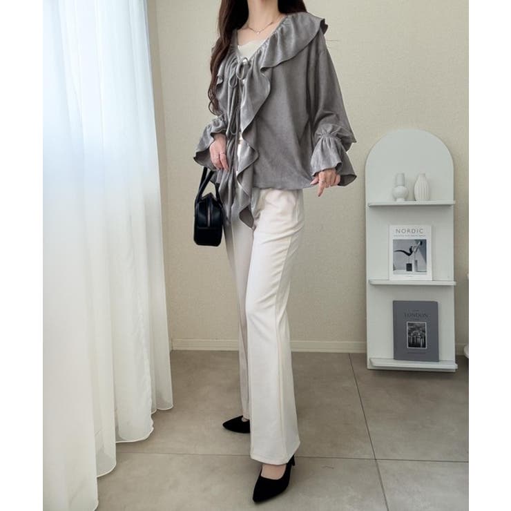 【mily bilet】ひらりと可憐に、上品フェミニン。フェイクスエード前開きリ… | Classical Elf  | 詳細画像4 