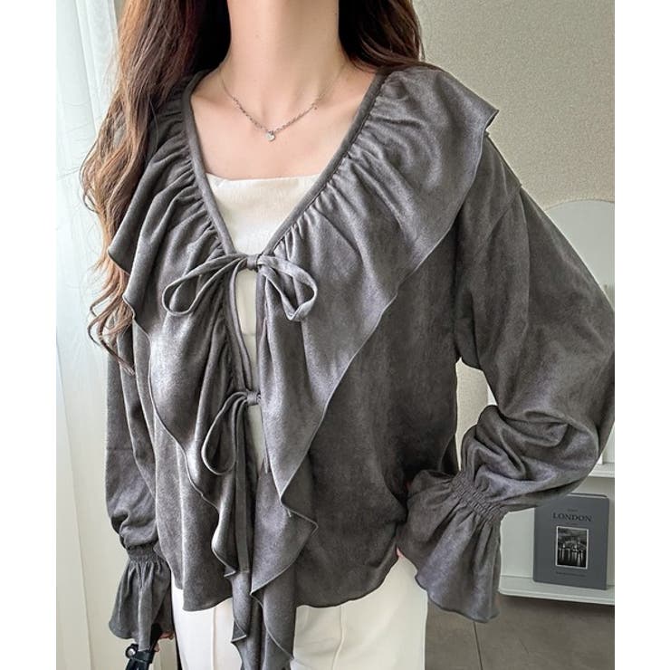 【mily bilet】ひらりと可憐に、上品フェミニン。フェイクスエード前開きリ… | Classical Elf  | 詳細画像5 