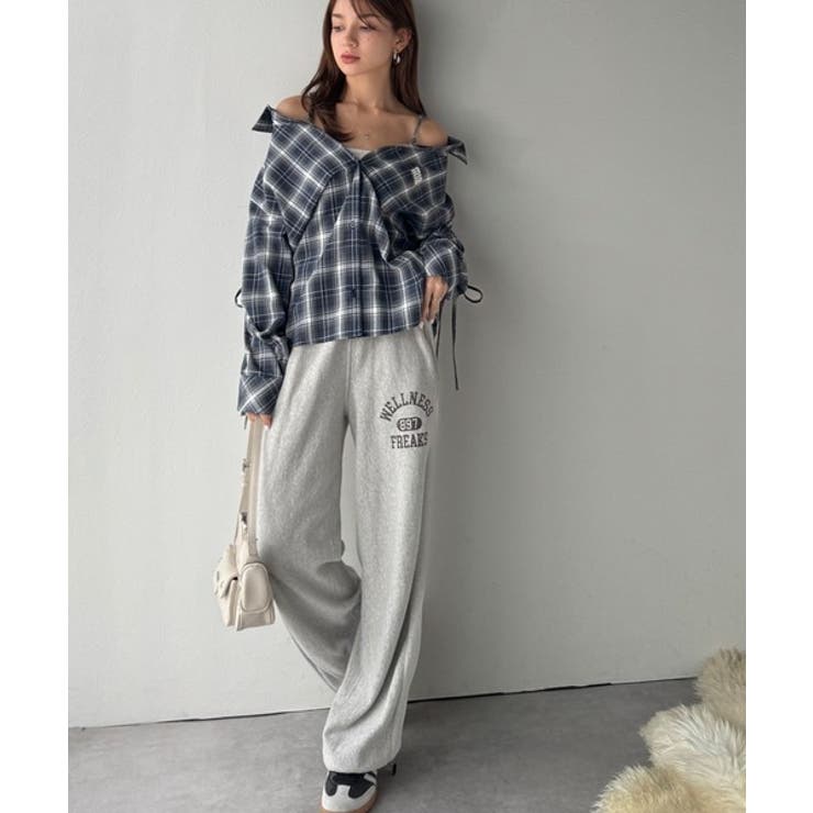 【mily bilet】アレンジ自在！2wayオフショルチェック柄襟シャツ（長袖… | Classical Elf  | 詳細画像14 