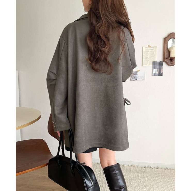 【mily bilet】大人ガーリーを着こなす。スエード調素材リボン使いテーラー… | Classical Elf  | 詳細画像8 