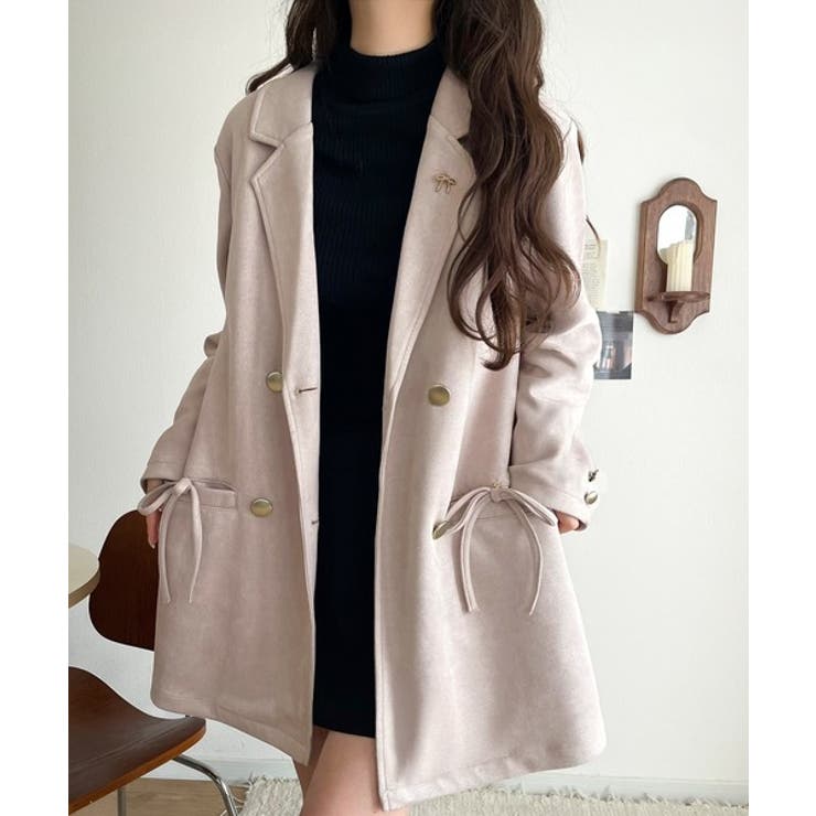 【mily bilet】大人ガーリーを着こなす。スエード調素材リボン使いテーラー… | Classical Elf  | 詳細画像9 