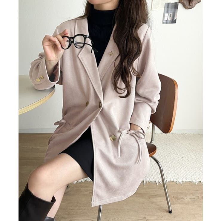 【mily bilet】大人ガーリーを着こなす。スエード調素材リボン使いテーラー… | Classical Elf  | 詳細画像11 