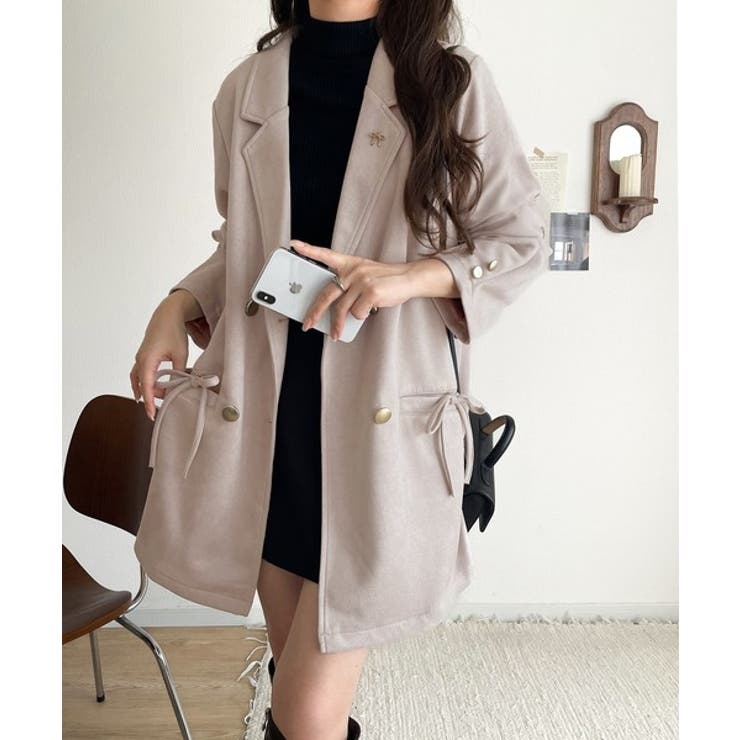 【mily bilet】大人ガーリーを着こなす。スエード調素材リボン使いテーラー… | Classical Elf  | 詳細画像13 