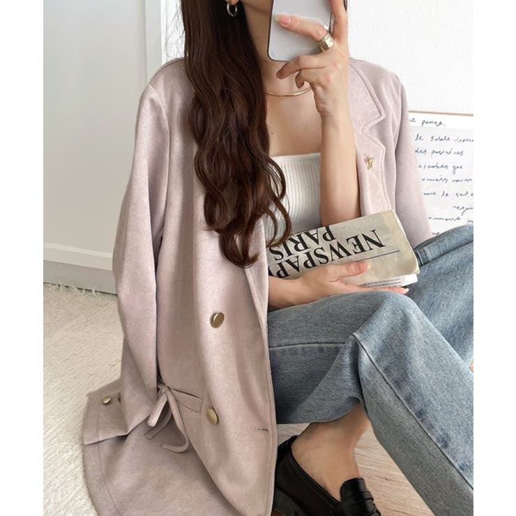 【mily bilet】大人ガーリーを着こなす。スエード調素材リボン使いテーラー… | Classical Elf  | 詳細画像14 