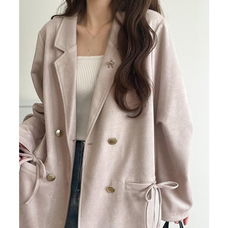 【mily bilet】大人ガーリーを着こなす。スエード調素材リボン使いテーラー… | Classical Elf  | 詳細画像15 