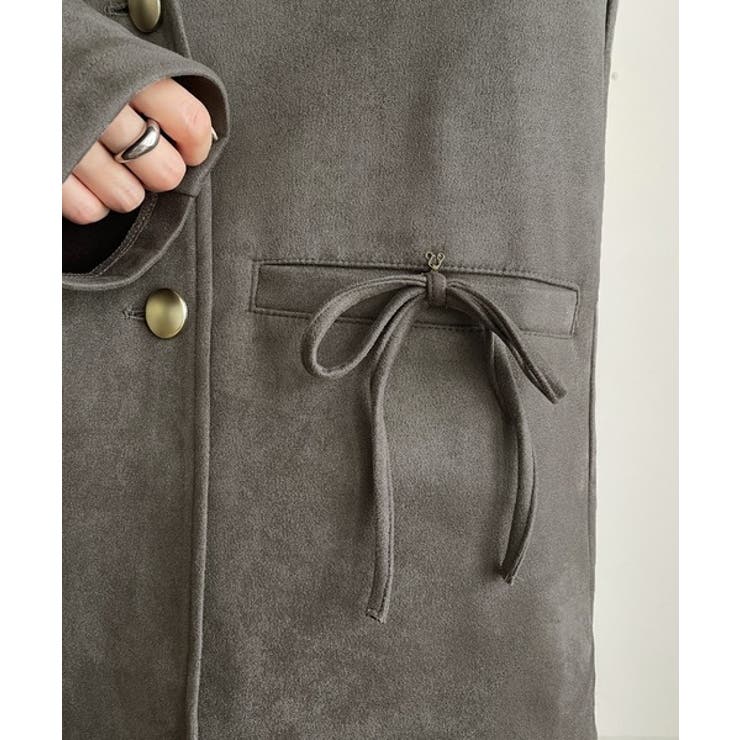 【mily bilet】大人ガーリーを着こなす。スエード調素材リボン使いテーラー… | Classical Elf  | 詳細画像18 