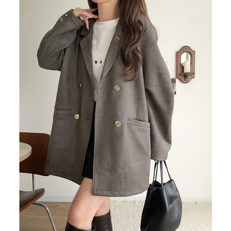 【mily bilet】大人ガーリーを着こなす。スエード調素材リボン使いテーラー… | Classical Elf  | 詳細画像3 