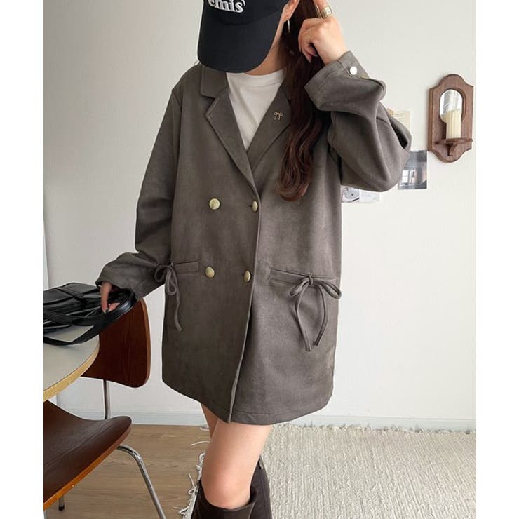 【mily bilet】大人ガーリーを着こなす。スエード調素材リボン使いテーラー… | Classical Elf  | 詳細画像7 