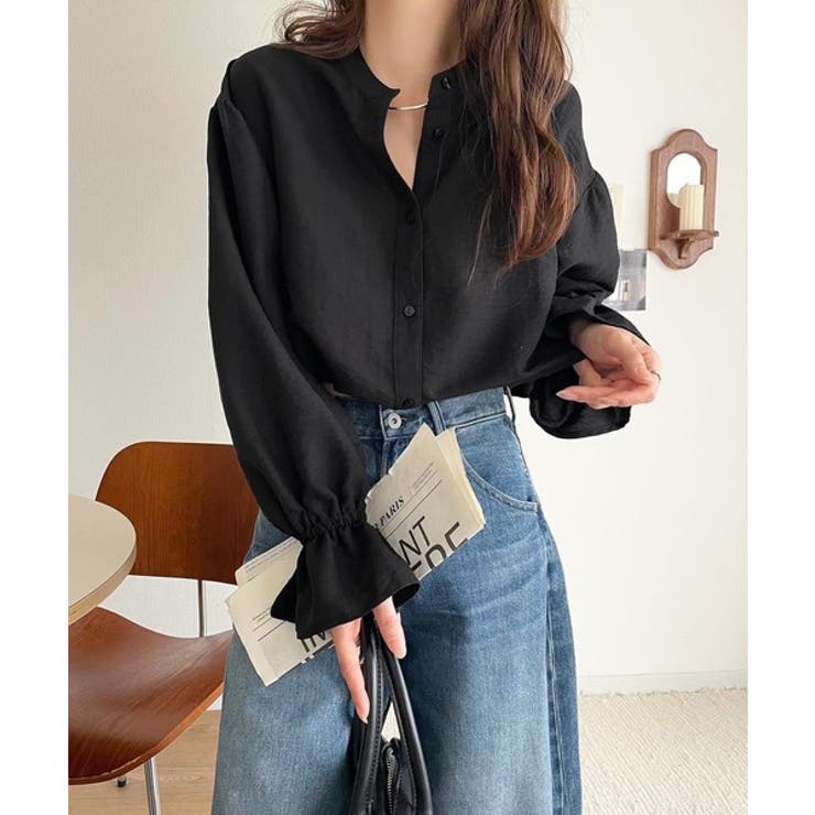 【mily bilet】クラシカルさとモダンさを両立。花刺繍ケープブラウス | Classical Elf  | 詳細画像16 