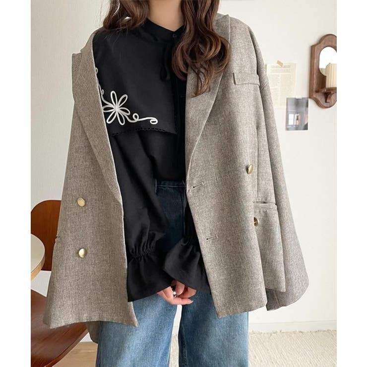 【mily bilet】クラシカルさとモダンさを両立。花刺繍ケープブラウス | Classical Elf  | 詳細画像17 