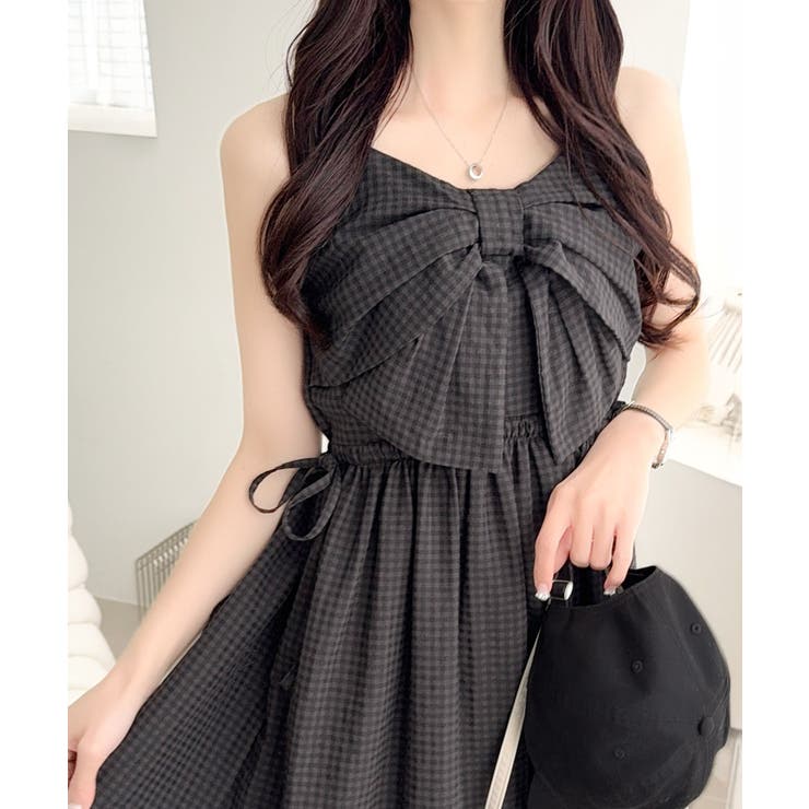 【mily bilet】春夏に映える♪ビッグリボンチェック柄ティアードワンピース… | Classical Elf  | 詳細画像9 