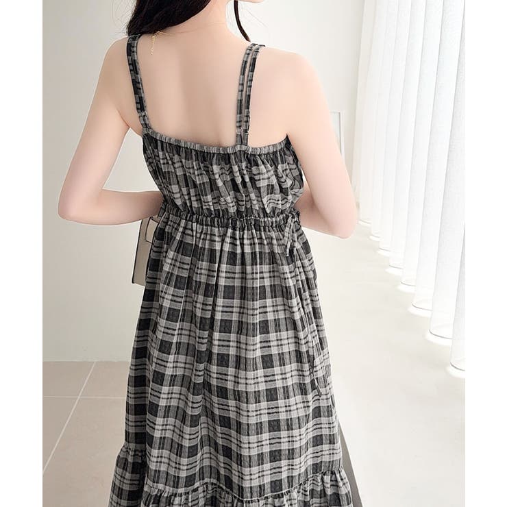 【mily bilet】春夏に映える♪ビッグリボンチェック柄ティアードワンピース… | Classical Elf  | 詳細画像16 