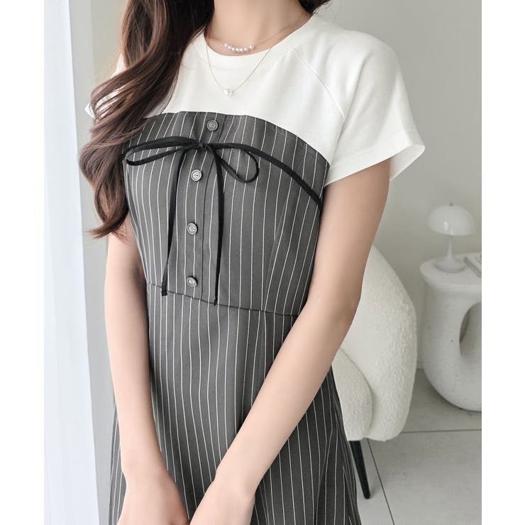 【mily bilet】こなれ感抜群の最旬レイヤード。Tシャツレイヤード風 スト… | Classical Elf  | 詳細画像1 