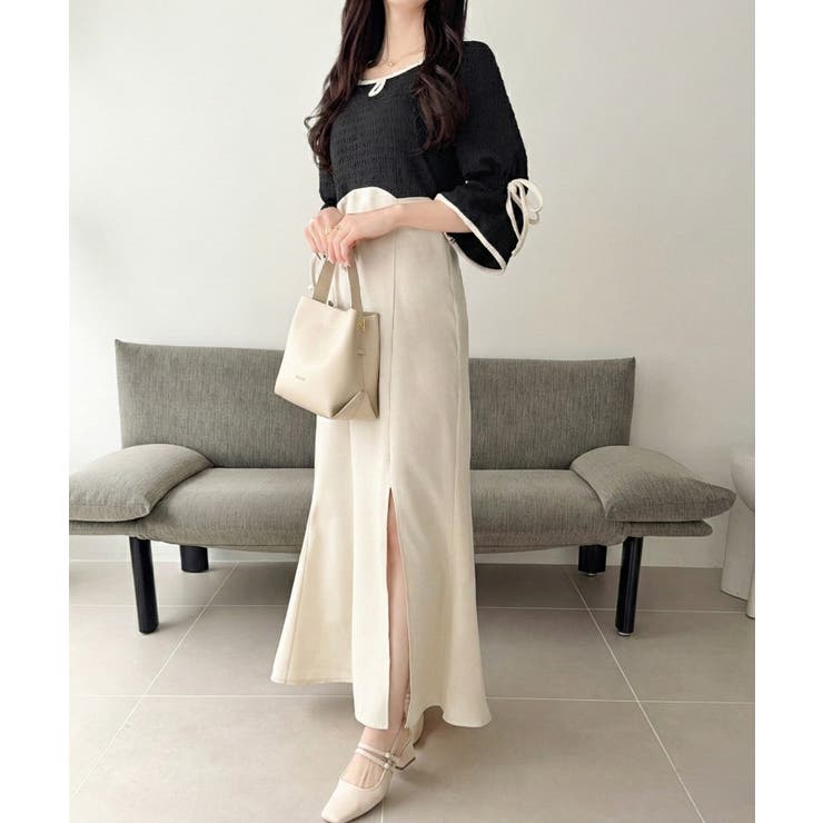 【mily bilet】さりげないスリットにきゅん♪袖リボン付き配色パイピング異… | Classical Elf  | 詳細画像9 