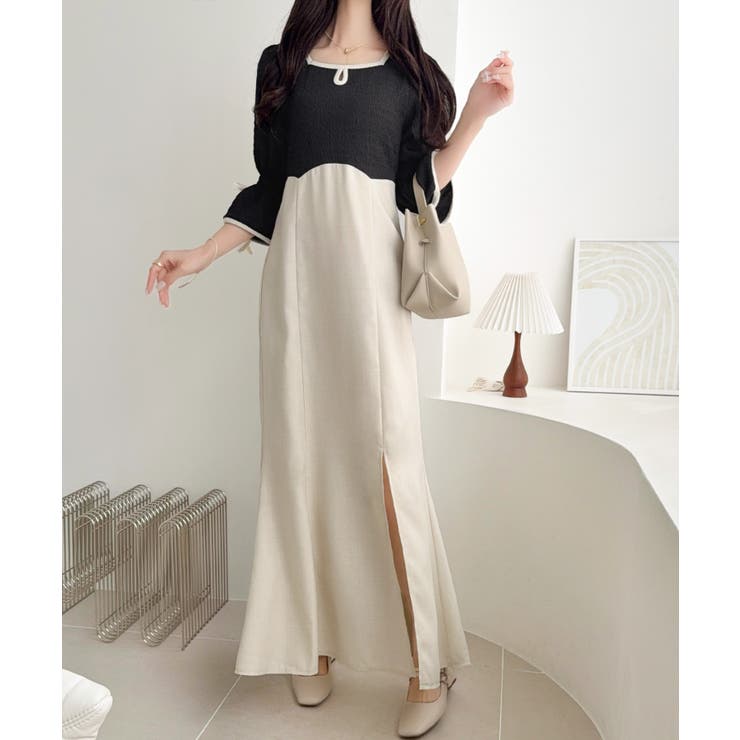 【mily bilet】さりげないスリットにきゅん♪袖リボン付き配色パイピング異… | Classical Elf  | 詳細画像12 