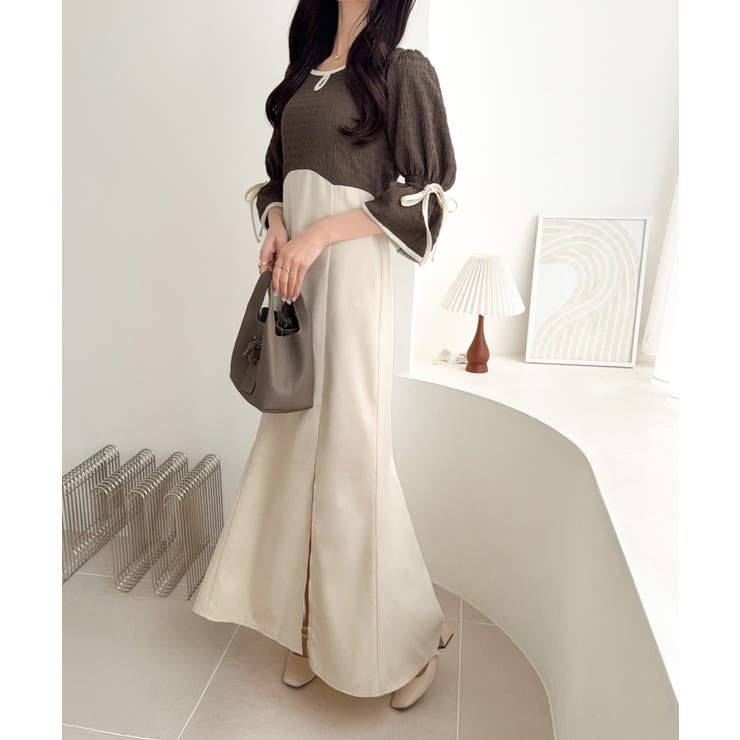 【mily bilet】さりげないスリットにきゅん♪袖リボン付き配色パイピング異… | Classical Elf  | 詳細画像19 