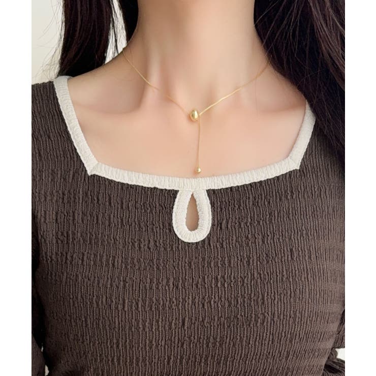 【mily bilet】さりげないスリットにきゅん♪袖リボン付き配色パイピング異… | Classical Elf  | 詳細画像23 