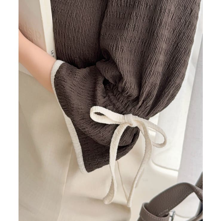 【mily bilet】さりげないスリットにきゅん♪袖リボン付き配色パイピング異… | Classical Elf  | 詳細画像24 