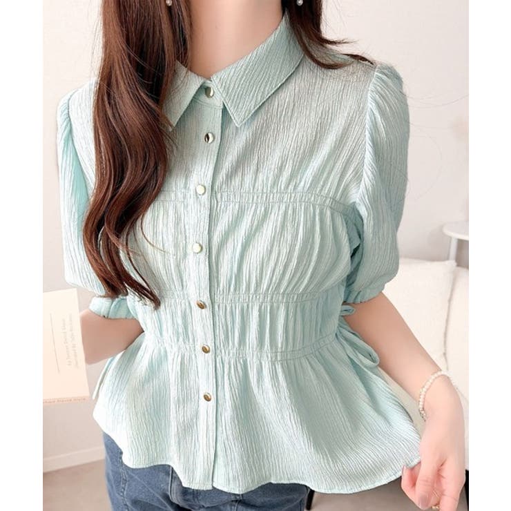 【mily bilet】ふわっと着て、すっと細見え。リンクル素材サイドリボン使い… | Classical Elf  | 詳細画像29 