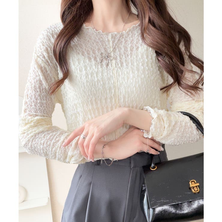 【mily bilet】ぽこぽこシアーが主役級。着るだけで旬顔に。シアーシャーリ… | Classical Elf  | 詳細画像11 