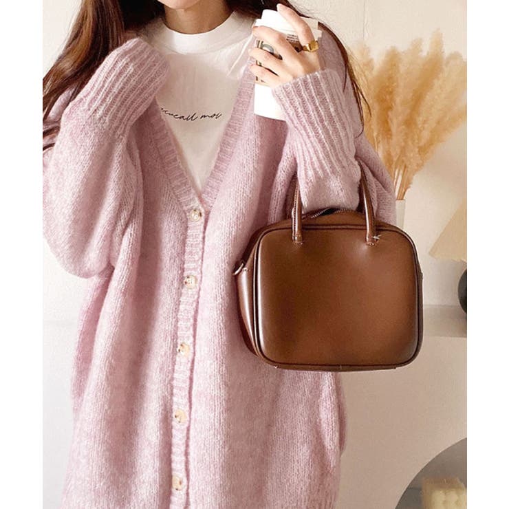 淡色にきゅんきゅん。バッククロスメランジVネックニットカーディガン | Classical Elf  | 詳細画像7 