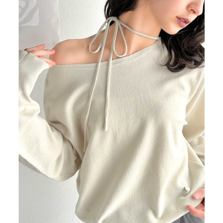 【mily bilet】レディライクなあざとニット。オフショル2WAYリボン紐付… | Classical Elf  | 詳細画像1 