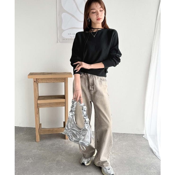 【mily bilet】レディライクなあざとニット。オフショル2WAYリボン紐付… | Classical Elf  | 詳細画像14 