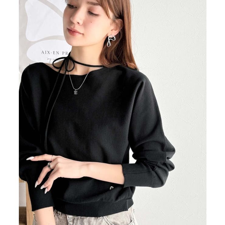 【mily bilet】レディライクなあざとニット。オフショル2WAYリボン紐付… | Classical Elf  | 詳細画像17 