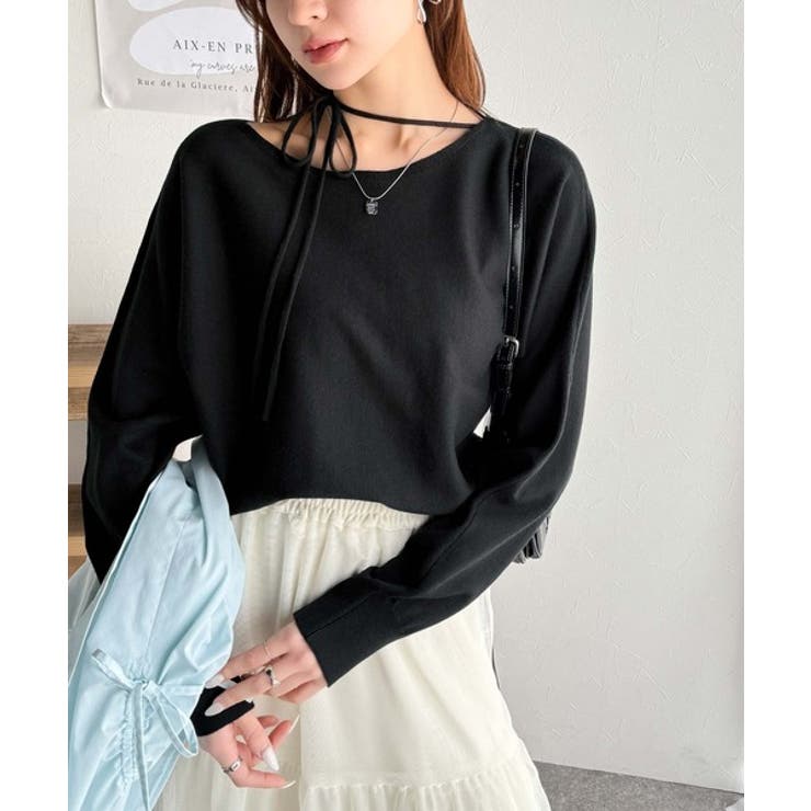 【mily bilet】レディライクなあざとニット。オフショル2WAYリボン紐付… | Classical Elf  | 詳細画像18 