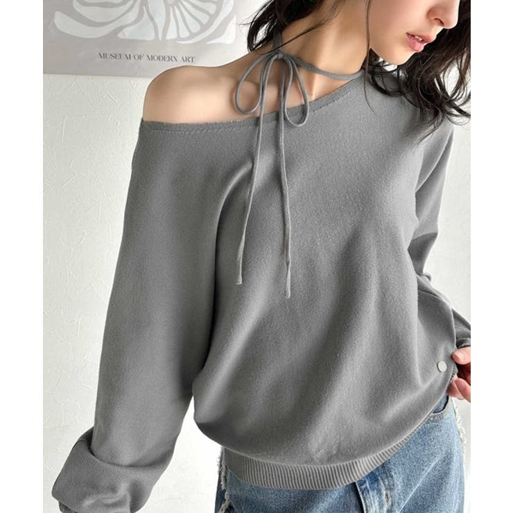 【mily bilet】レディライクなあざとニット。オフショル2WAYリボン紐付… | Classical Elf  | 詳細画像20 