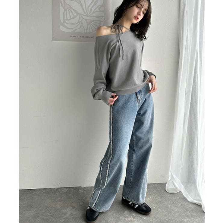 【mily bilet】レディライクなあざとニット。オフショル2WAYリボン紐付… | Classical Elf  | 詳細画像21 