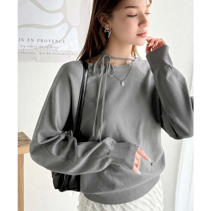 【mily bilet】レディライクなあざとニット。オフショル2WAYリボン紐付… | Classical Elf  | 詳細画像24 