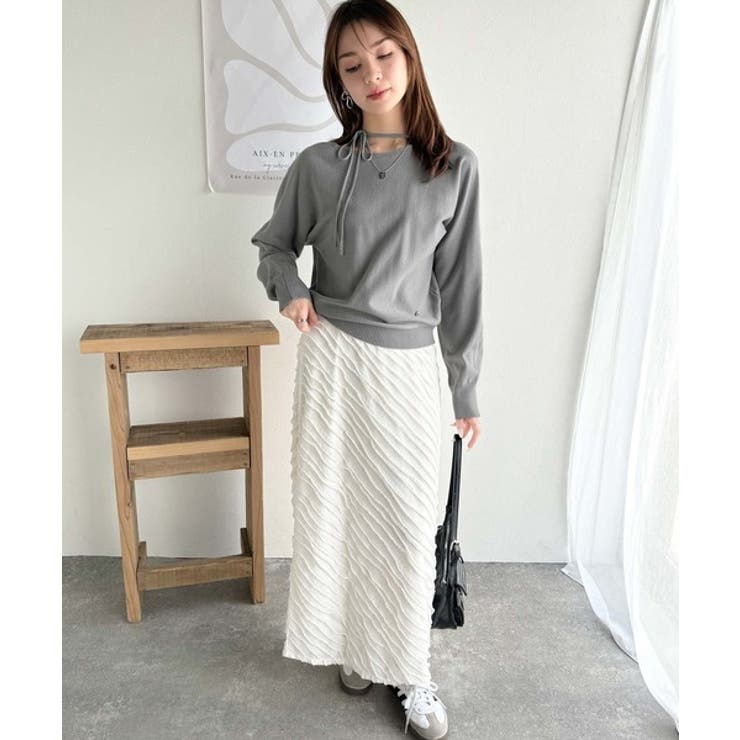 【mily bilet】レディライクなあざとニット。オフショル2WAYリボン紐付… | Classical Elf  | 詳細画像25 