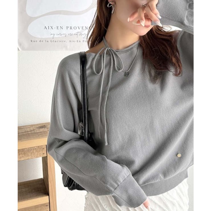 【mily bilet】レディライクなあざとニット。オフショル2WAYリボン紐付… | Classical Elf  | 詳細画像26 