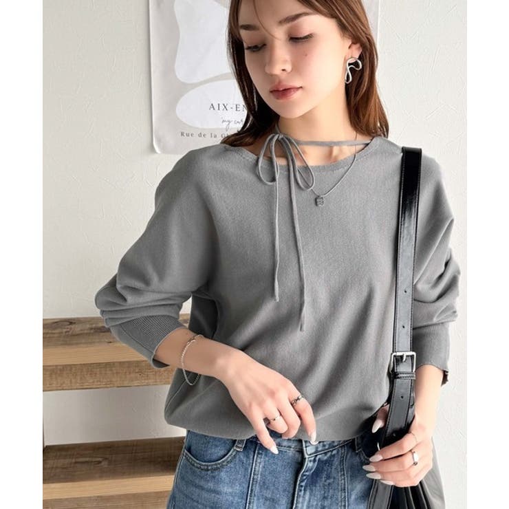 【mily bilet】レディライクなあざとニット。オフショル2WAYリボン紐付… | Classical Elf  | 詳細画像29 