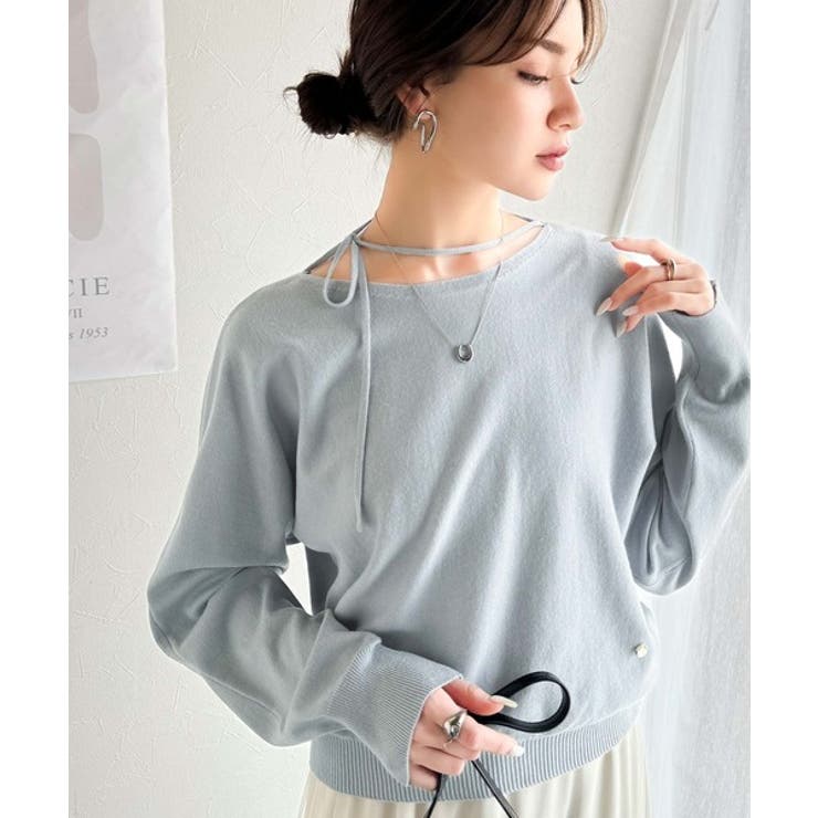 【mily bilet】レディライクなあざとニット。オフショル2WAYリボン紐付… | Classical Elf  | 詳細画像30 