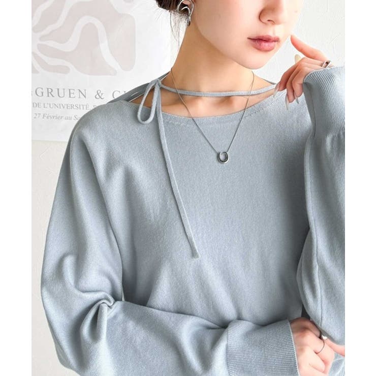 【mily bilet】レディライクなあざとニット。オフショル2WAYリボン紐付… | Classical Elf  | 詳細画像32 