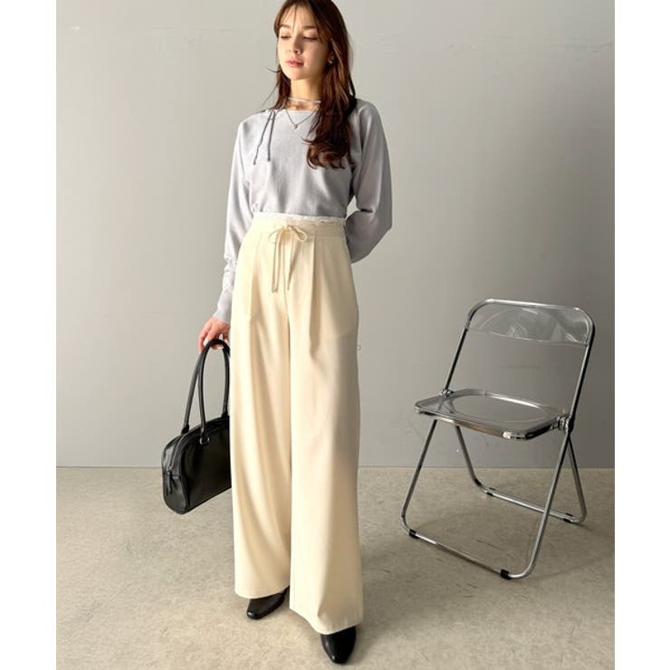 【mily bilet】レディライクなあざとニット。オフショル2WAYリボン紐付… | Classical Elf  | 詳細画像35 