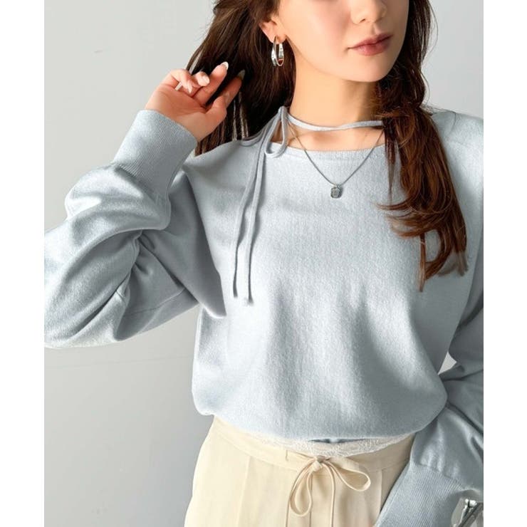 【mily bilet】レディライクなあざとニット。オフショル2WAYリボン紐付… | Classical Elf  | 詳細画像37 