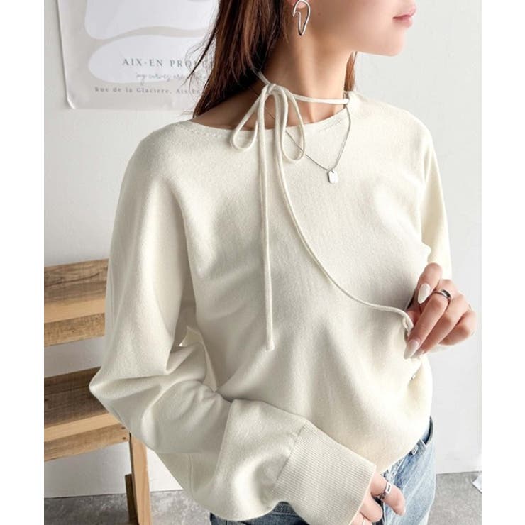 【mily bilet】レディライクなあざとニット。オフショル2WAYリボン紐付… | Classical Elf  | 詳細画像39 