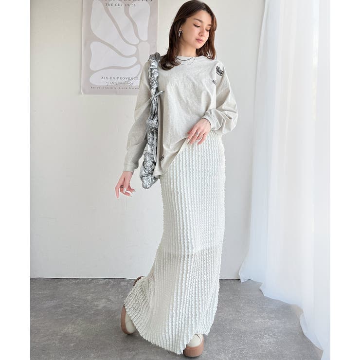 【mily bilet】華やかで魅力的。プチフリルIラインスカート(ロング丈） | Classical Elf  | 詳細画像9 