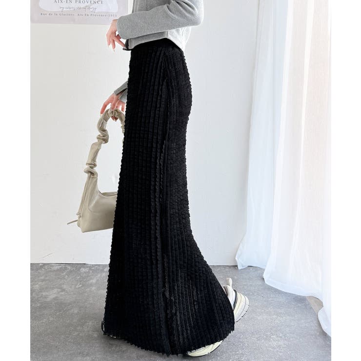 【mily bilet】華やかで魅力的。プチフリルIラインスカート(ロング丈） | Classical Elf  | 詳細画像13 