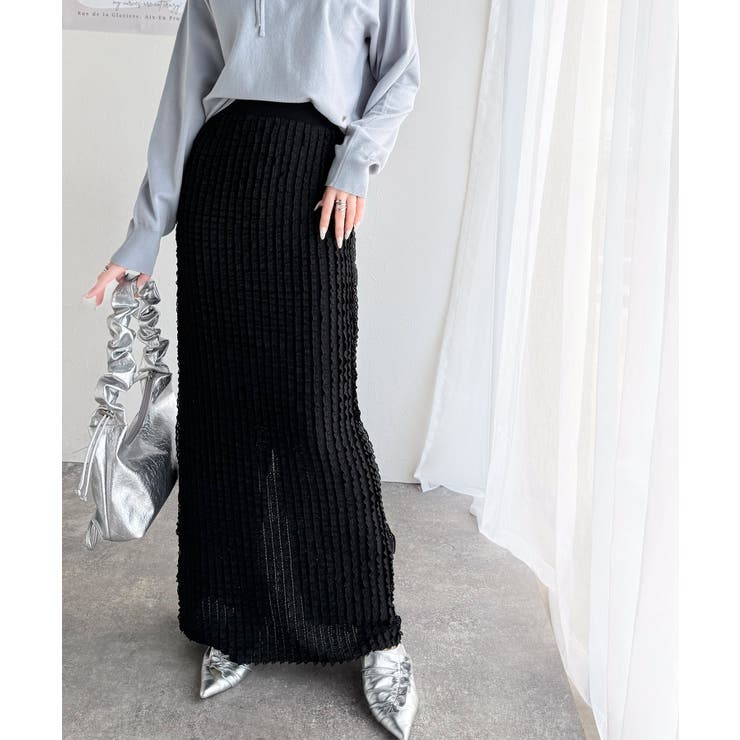 【mily bilet】華やかで魅力的。プチフリルIラインスカート(ロング丈） | Classical Elf  | 詳細画像16 