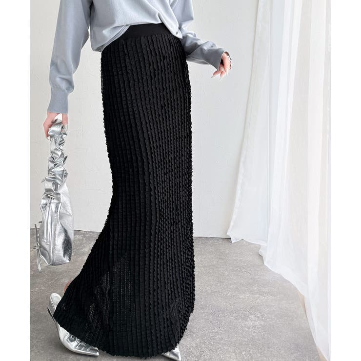 【mily bilet】華やかで魅力的。プチフリルIラインスカート(ロング丈） | Classical Elf  | 詳細画像19 