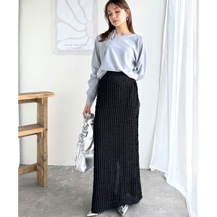 【mily bilet】華やかで魅力的。プチフリルIラインスカート(ロング丈） | Classical Elf  | 詳細画像20 