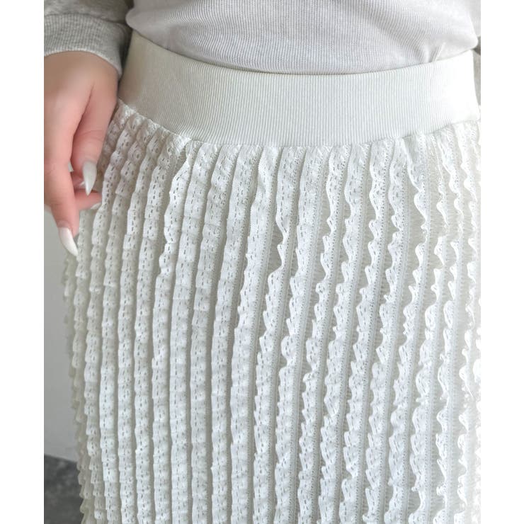 【mily bilet】華やかで魅力的。プチフリルIラインスカート(ロング丈） | Classical Elf  | 詳細画像21 